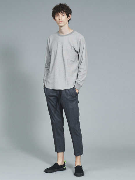 ワッフルラウンドロングTシャツ