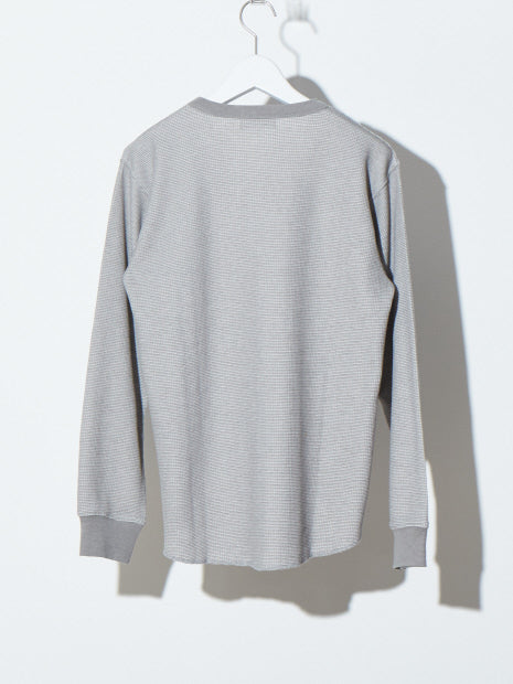 ワッフルラウンドロングTシャツ