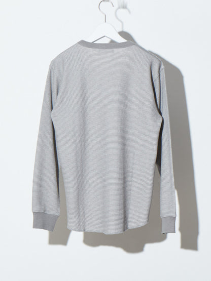 ワッフルラウンドロングTシャツ