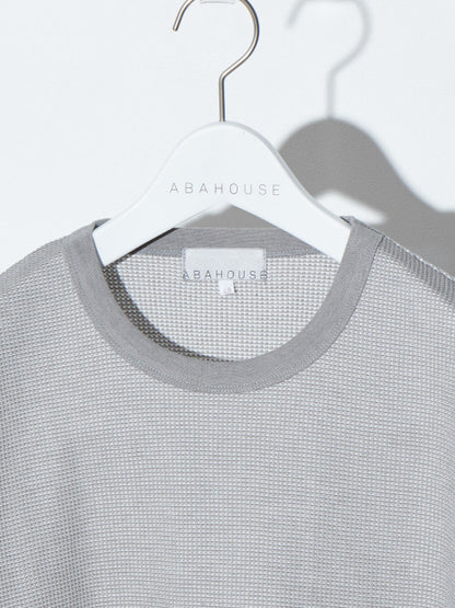 ワッフルラウンドロングTシャツ