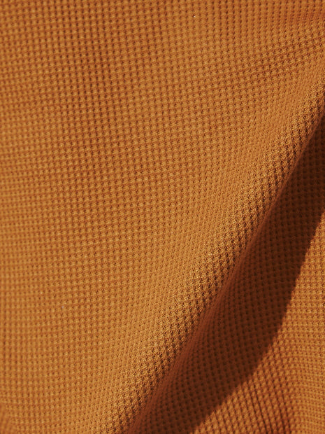 ワッフルラウンドロングTシャツ