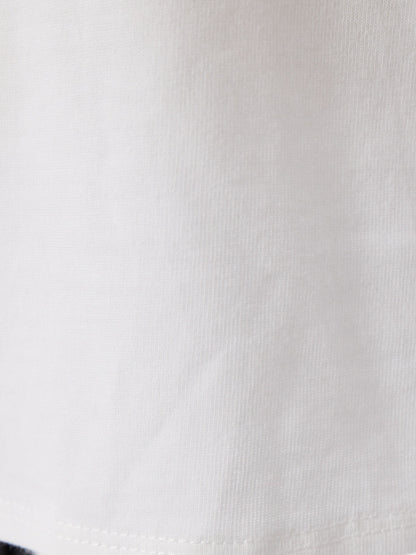 フレンチオーバー刺繍Tシャツ