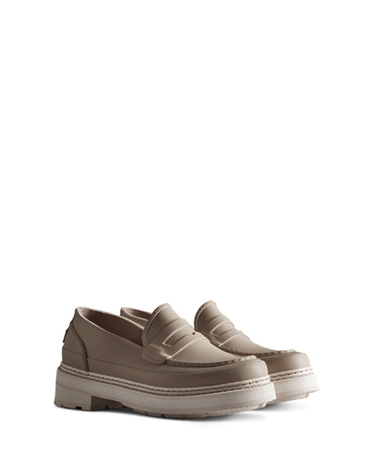 womens refined stitch detail penny loafer