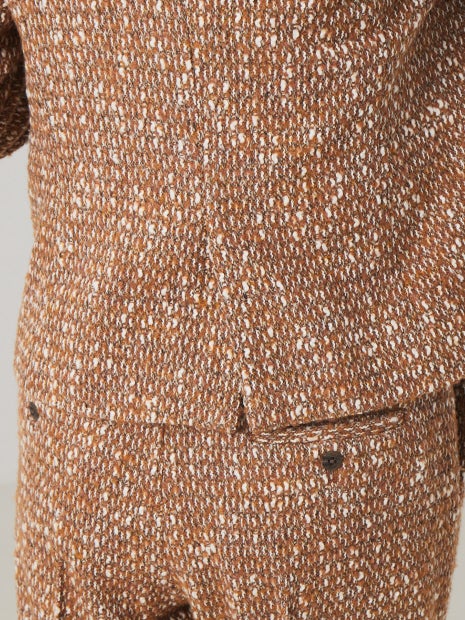 《セットアップ対応》ノーカラーツイードジャケット