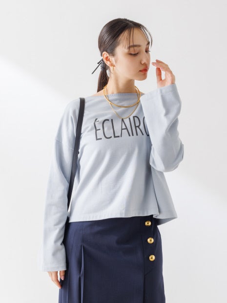 ショート丈 ロゴミニ裏毛ロンT