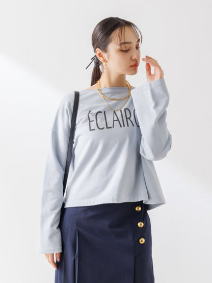 ショート丈 ロゴミニ裏毛ロンT