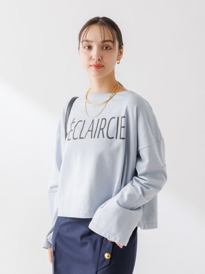 ショート丈 ロゴミニ裏毛ロンT