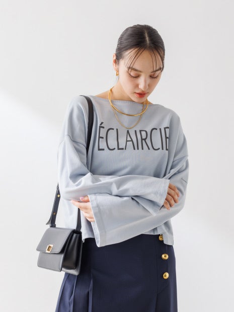 ショート丈 ロゴミニ裏毛ロンT