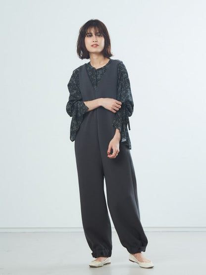 フラワーボリュームスリーブブラウス