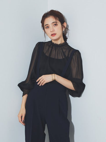 【WEB&一部店舗限定】2WAYフリルカラー楊柳ブラウス
