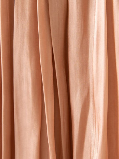 サテンギャザーイレギュラーヘムスカート