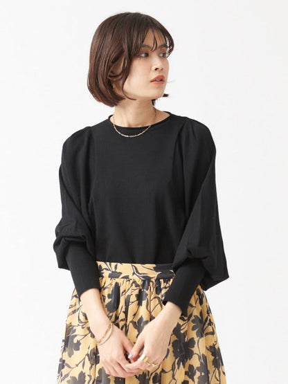 パフスリーブニットプルオーバー