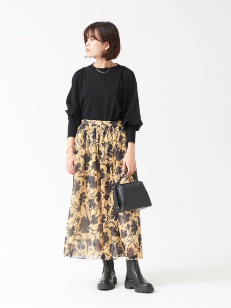 パフスリーブニットプルオーバー