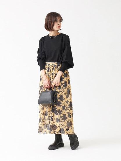 パフスリーブニットプルオーバー