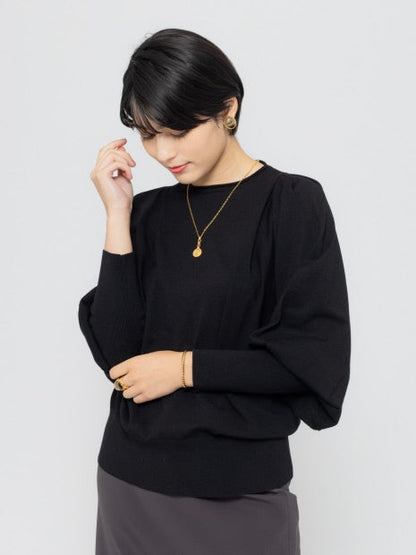 パフスリーブニットプルオーバー