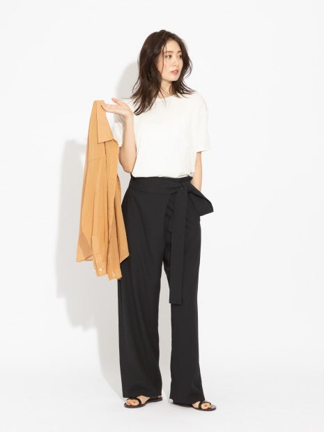 リネンコットン半袖カットソー