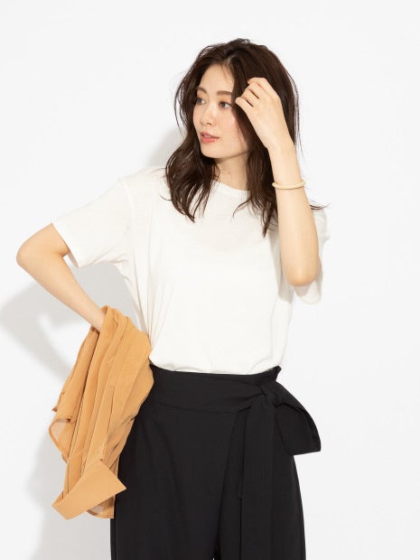 リネンコットン半袖カットソー