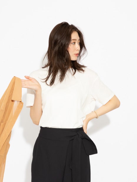 リネンコットン半袖カットソー