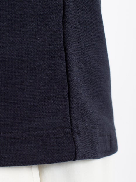 撚り杢ツイル Vネック 長袖 Tシャツ