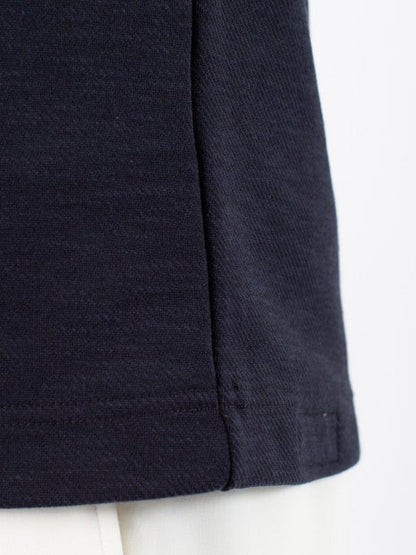 撚り杢ツイル Vネック 長袖 Tシャツ