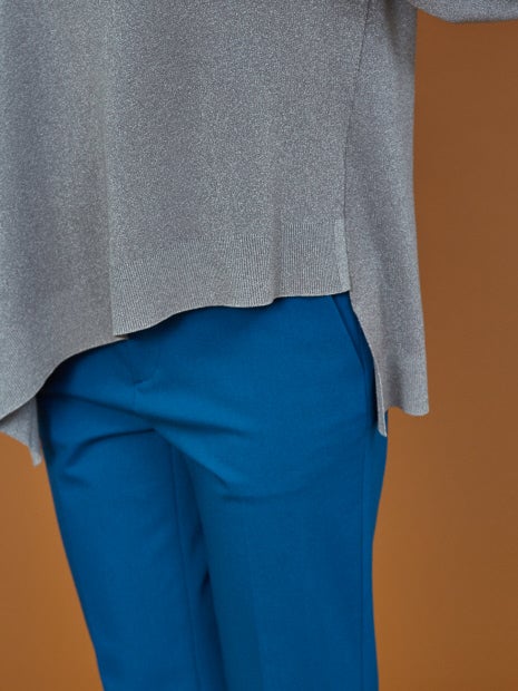 ブライトコットンアシメニットプルオーバー