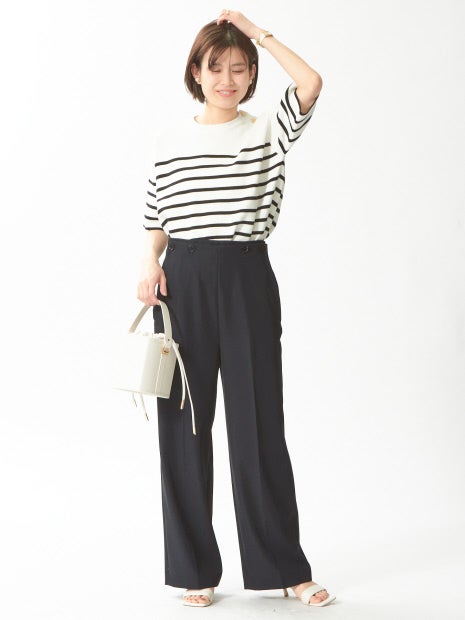 ショルダー釦ニット