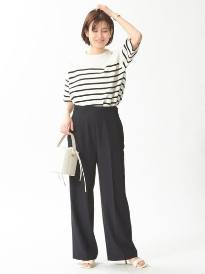 ショルダー釦ニット