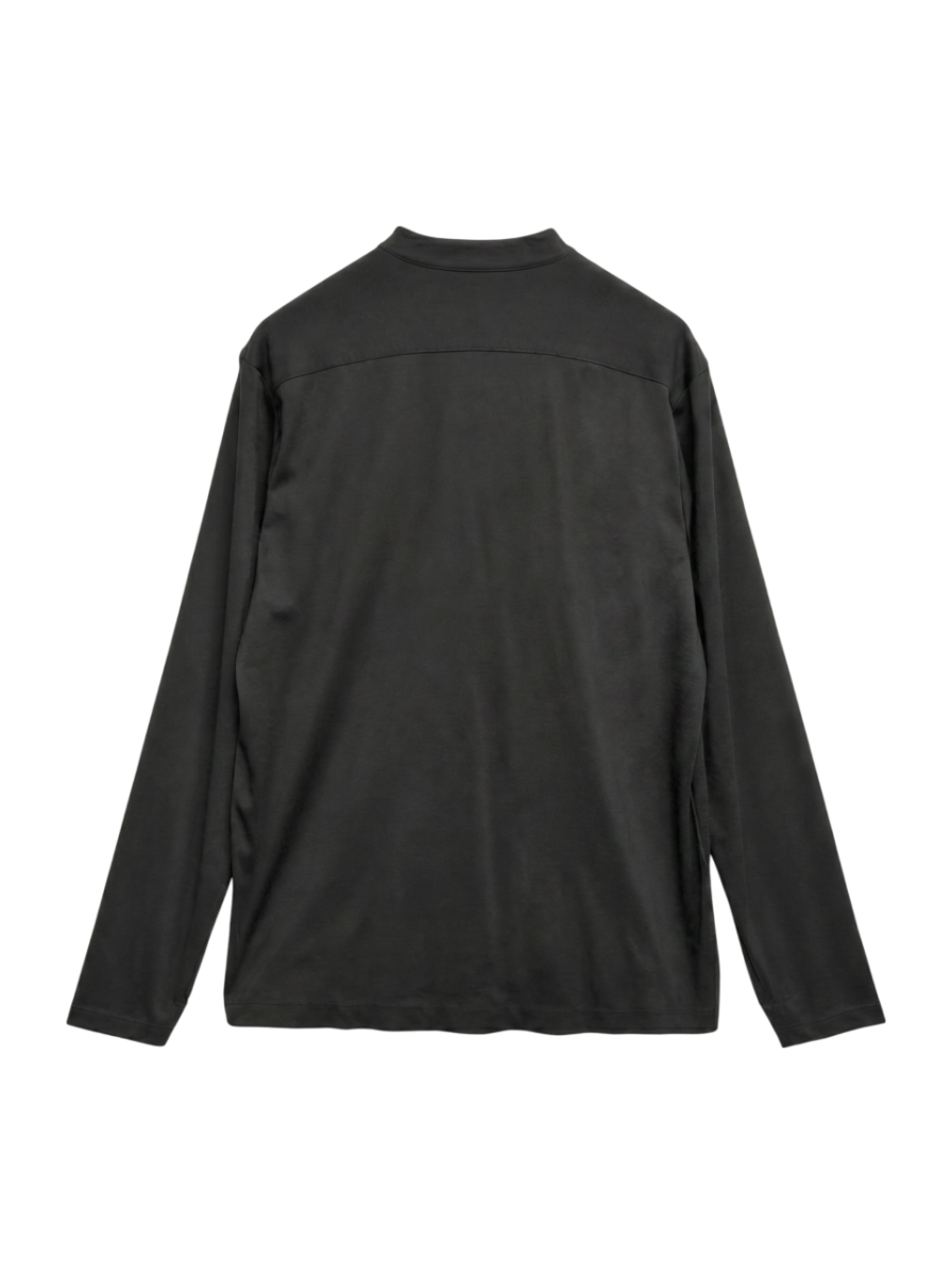 メタル釦 ブザムヘンリー長袖Tシャツ