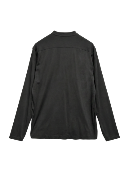 メタル釦 ブザムヘンリー長袖Tシャツ