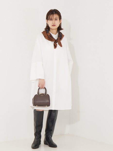 カフススリットシャツワンピース