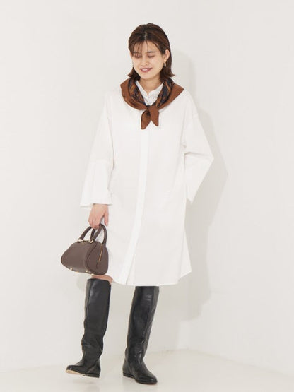 カフススリットシャツワンピース