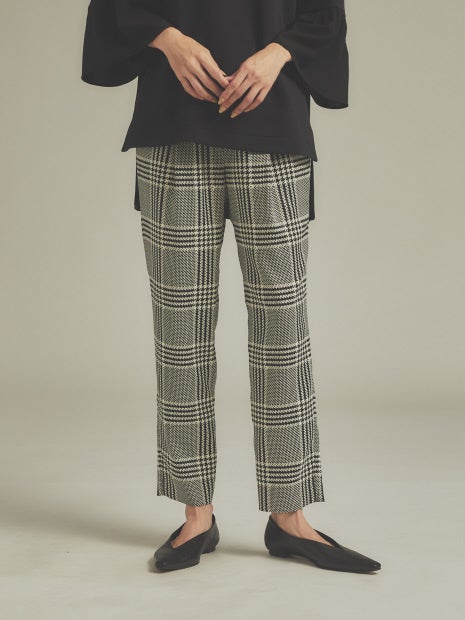 ビッグチェックドロストパンツ