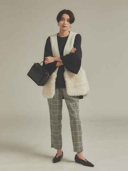 ビッグチェックドロストパンツ