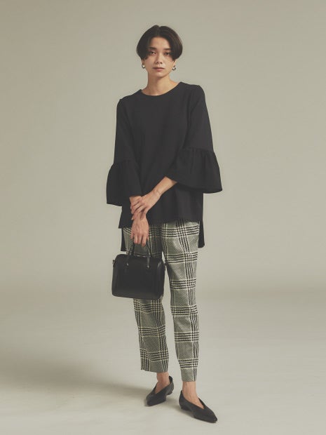 ビッグチェックドロストパンツ