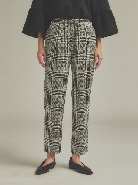 ビッグチェックドロストパンツ