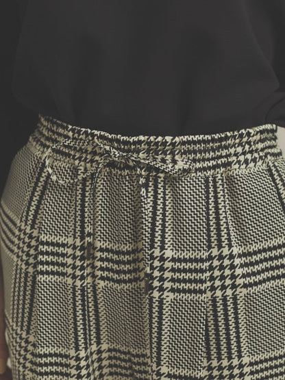 ビッグチェックドロストパンツ