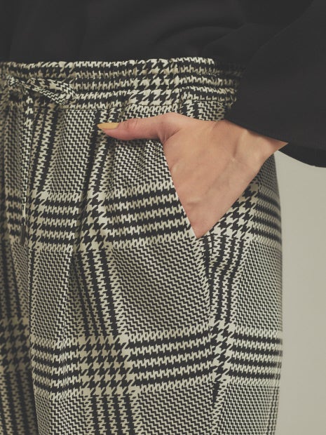 ビッグチェックドロストパンツ