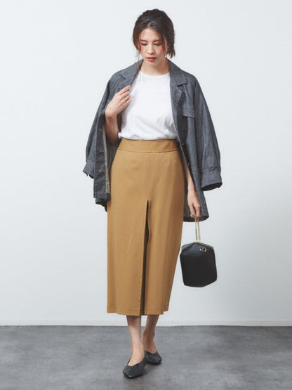 ストレッチボックスプリーツパンツ