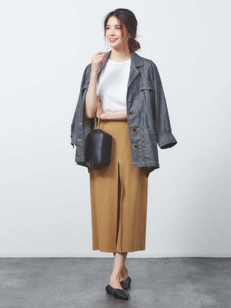 ストレッチボックスプリーツパンツ