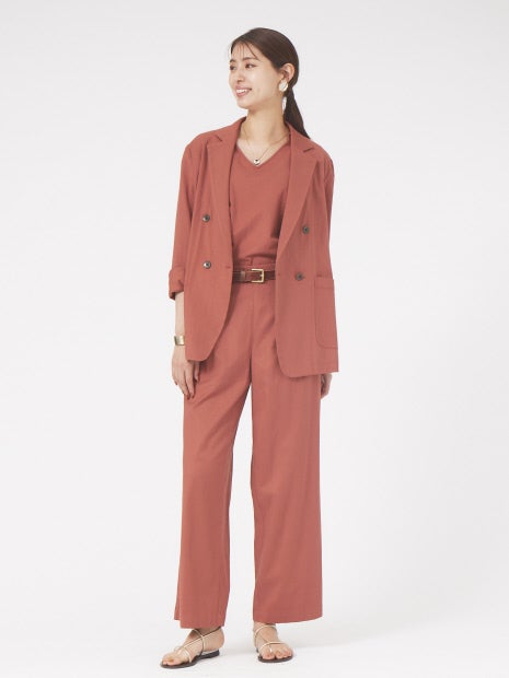 《セットアップ対応》ブライトリネンダブルジャケット