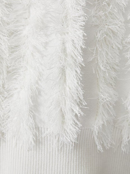 フリンジニットプルオーバー