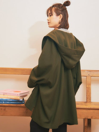 フーディーミドル丈コート