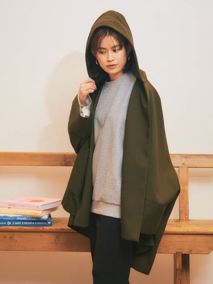 フーディーミドル丈コート