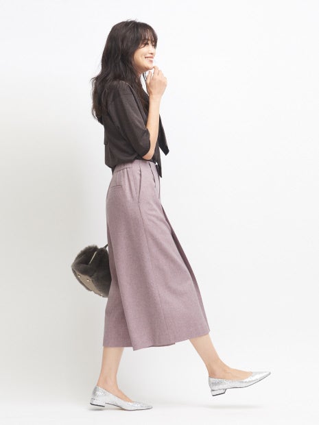 【GOOD LUCK PANTS】《Oggi10月号掲載》リサイクルウールツイードパンツ