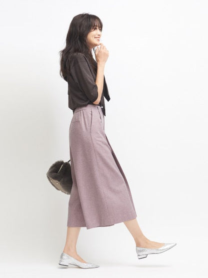 【GOOD LUCK PANTS】《Oggi10月号掲載》リサイクルウールツイードパンツ