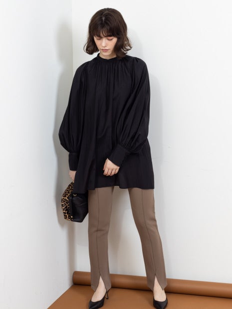 フロントスリットウエストゴムパンツ