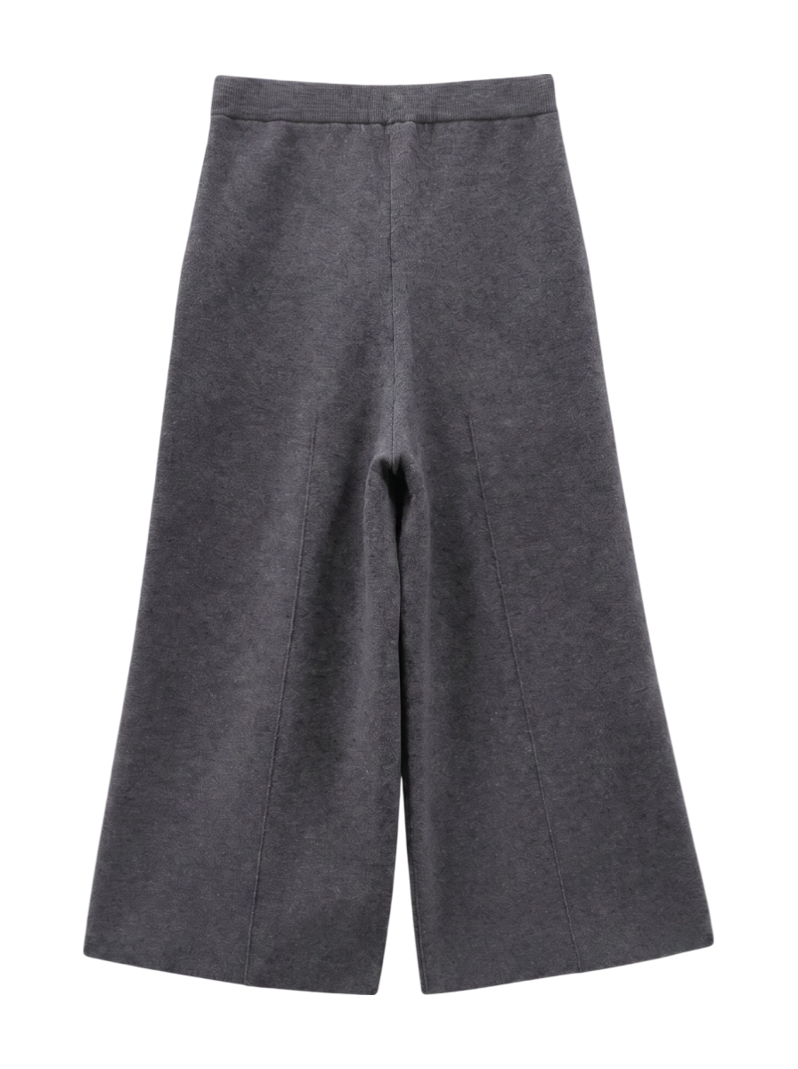 【WEB・一部店舗限定】圧縮ニットクロップドパンツ◇セットアップ対応