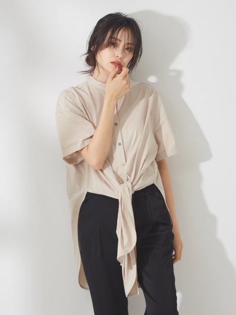 ロングスリットシャツカットソー