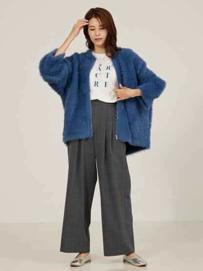 【セットアップ対応】グレンチェックタックワイドパンツ