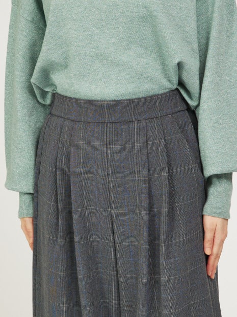 【セットアップ対応】グレンチェックタックワイドパンツ